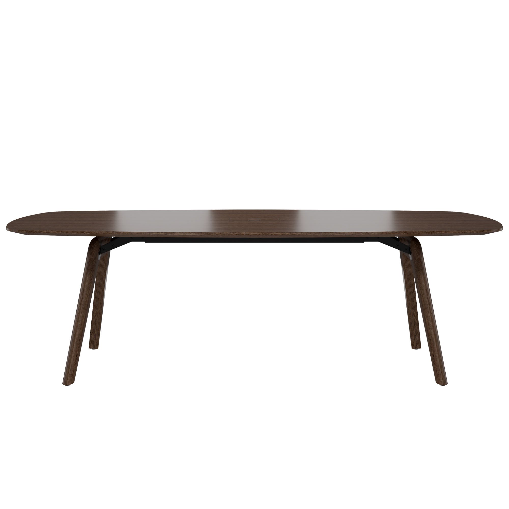 BRALCO RAIL meeting table | Boat shape 2400 - 2800 mm (8 - 10 people) | Real wood, oak tobacco