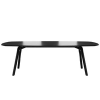 BRALCO RAIL meeting table | Boat shape 2400 - 2800 mm (8 - 10 people) | Real wood, black oak