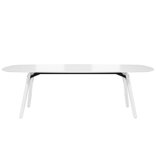 Bralco Rail Conference Table | Forma di avvio 2400 - 2800 mm (8-10 persone) | Vero legno, bianco in quercia