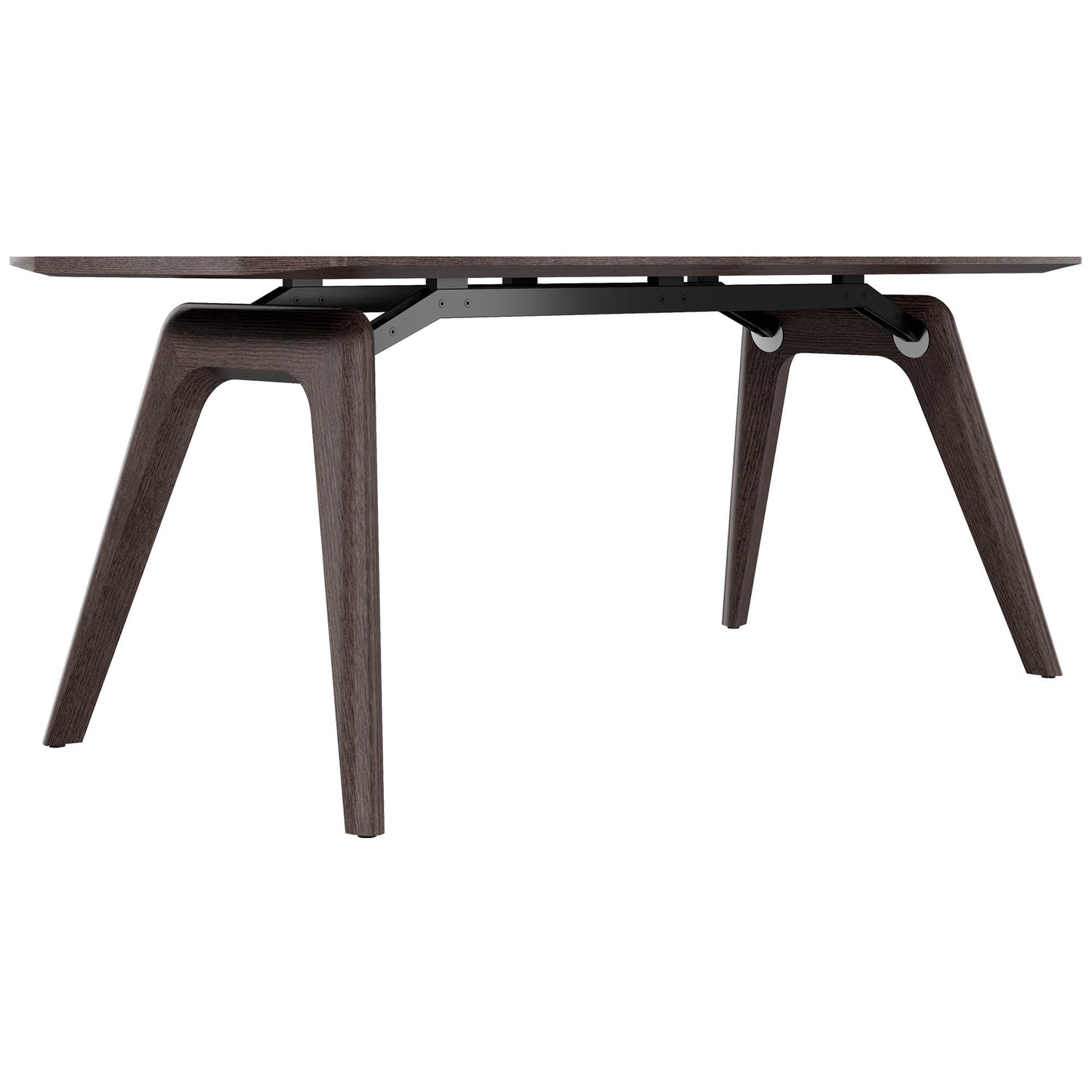 Bralco RAIL Tabella delle riunioni | 1800 - 2400 mm (6-8 persone) | Vero legno, carbonio di quercia