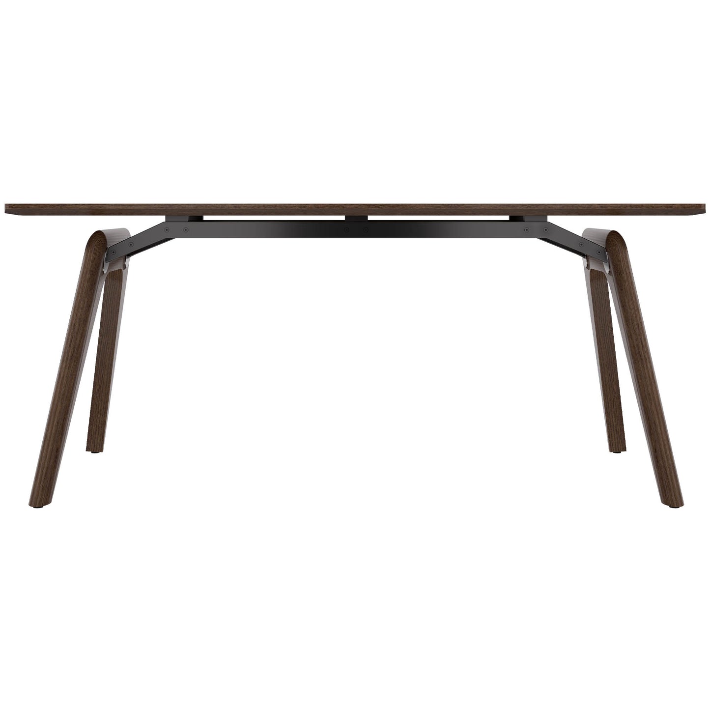 Bralco RAIL Tableau de réunion | 1800 - 2400 mm (6 - 8 personnes) | Vrai bois, tabac en chêne