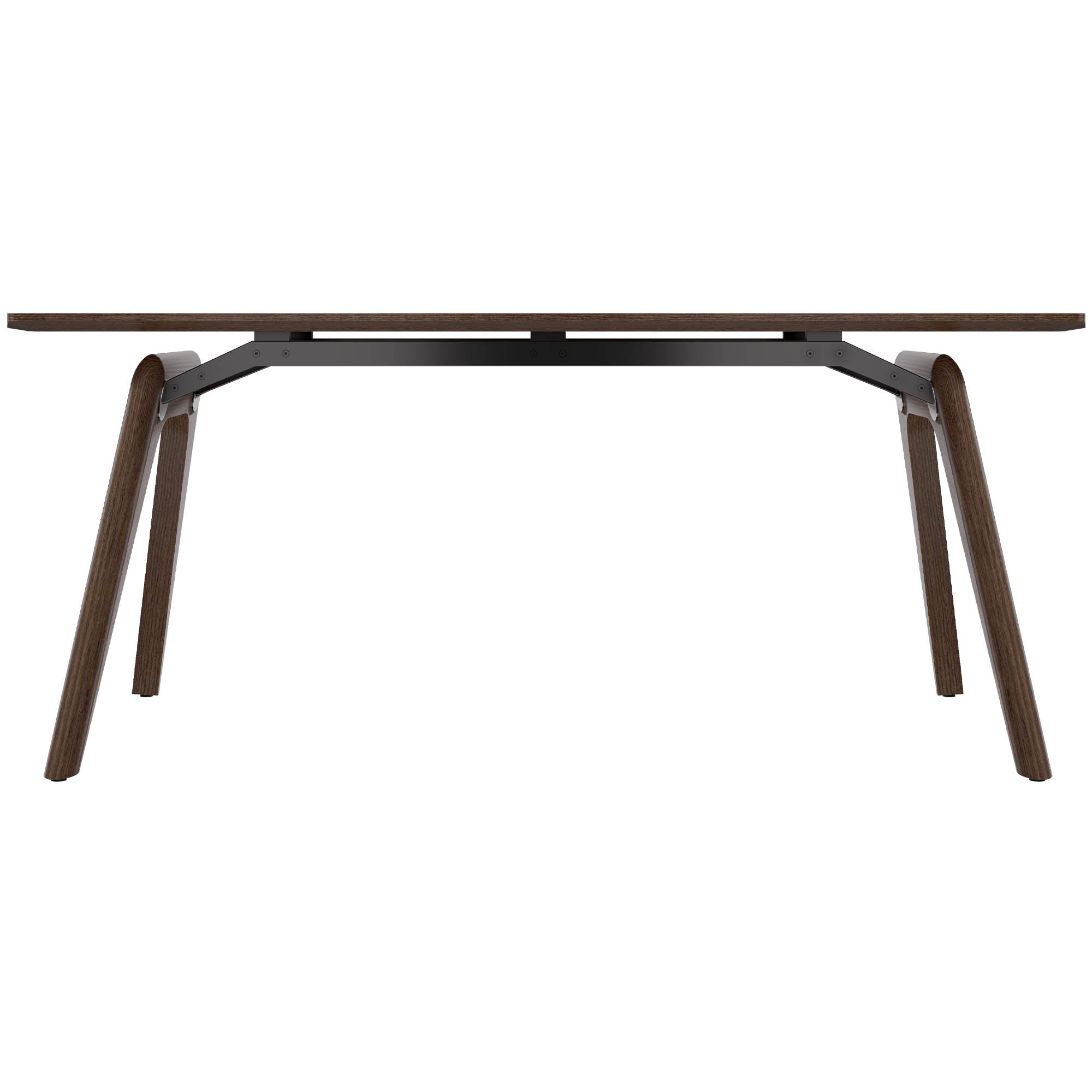 Bralco RAIL Tableau de réunion | 1800 - 2400 mm (6 - 8 personnes) | Vrai bois, tabac en chêne