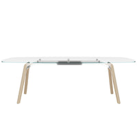 Bralco RAIL Conference table | Boot shape, 2400 x 1200 x 750 mm (8 people) | Glass table plate