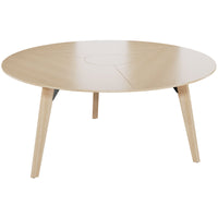 Bralco Rail Conference Table | Round, 1200 - 1600 mm (4 - 6 persone), legno reale, natura di quercia