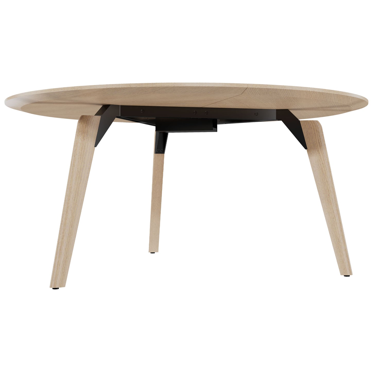 Bralco Rail Conference Table | Round, 1200 - 1600 mm (4 - 6 persone), legno reale, natura di quercia