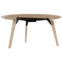 Bralco Rail Conference Table | Round, 1200 - 1600 mm (4 - 6 persone), legno reale, natura di quercia