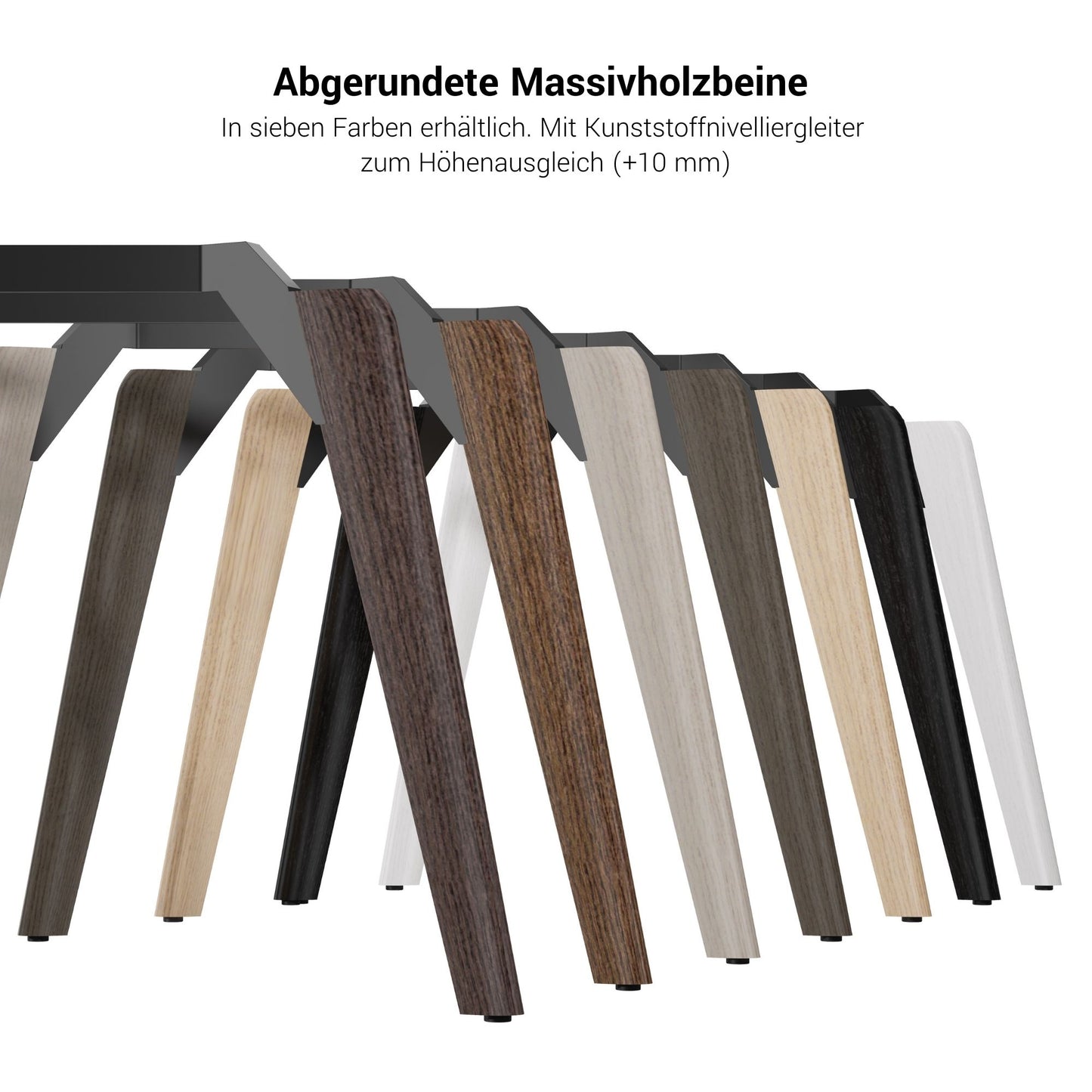 Bralco RAIL Tableau de réunion | Round, 1200 - 1600 mm (4 - 6 personnes), vrai bois, nature de chêne