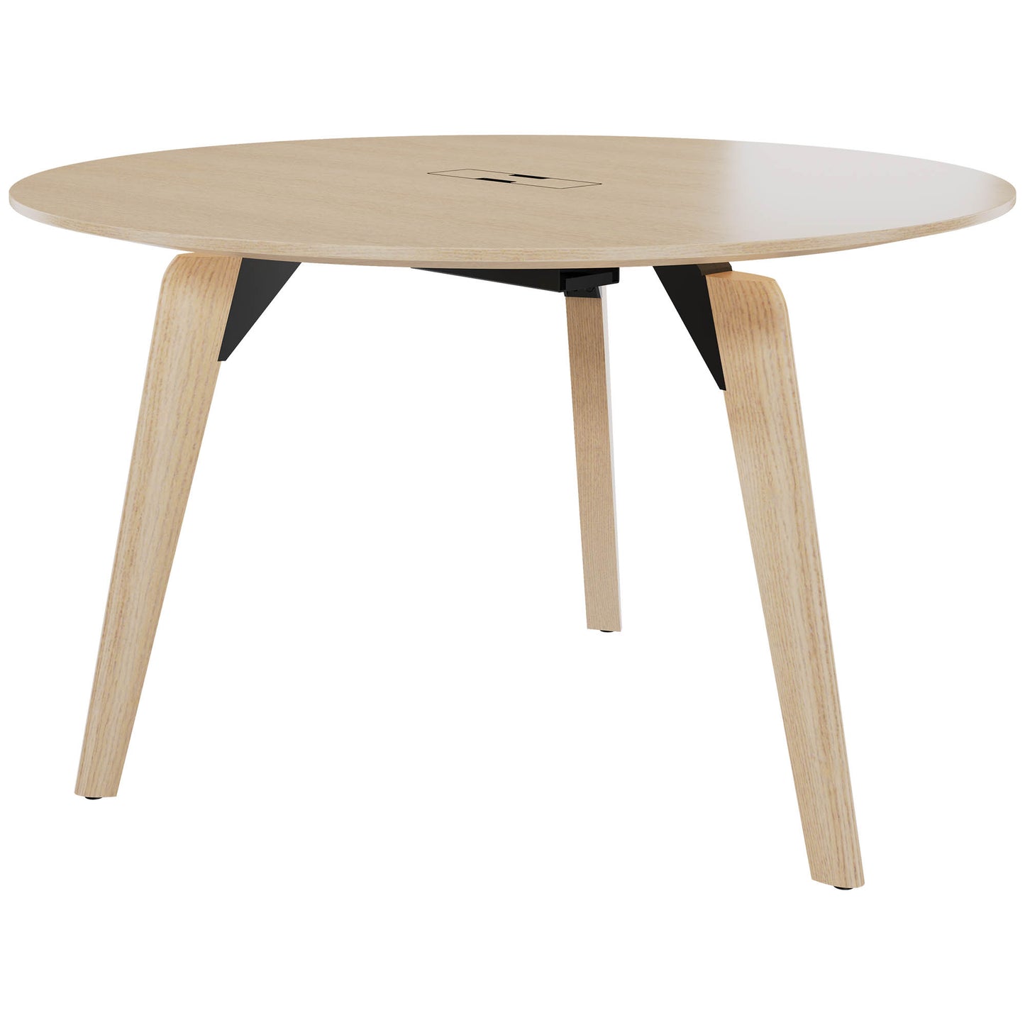 Bralco Rail Conference Table | Round, 1200 - 1600 mm (4 - 6 persone), legno reale, natura di quercia