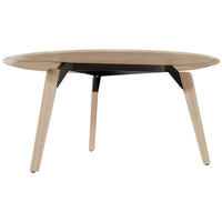 Bralco Rail Conference Table | Round, 1200 - 1600 mm (4 - 6 persone), legno reale, natura di quercia