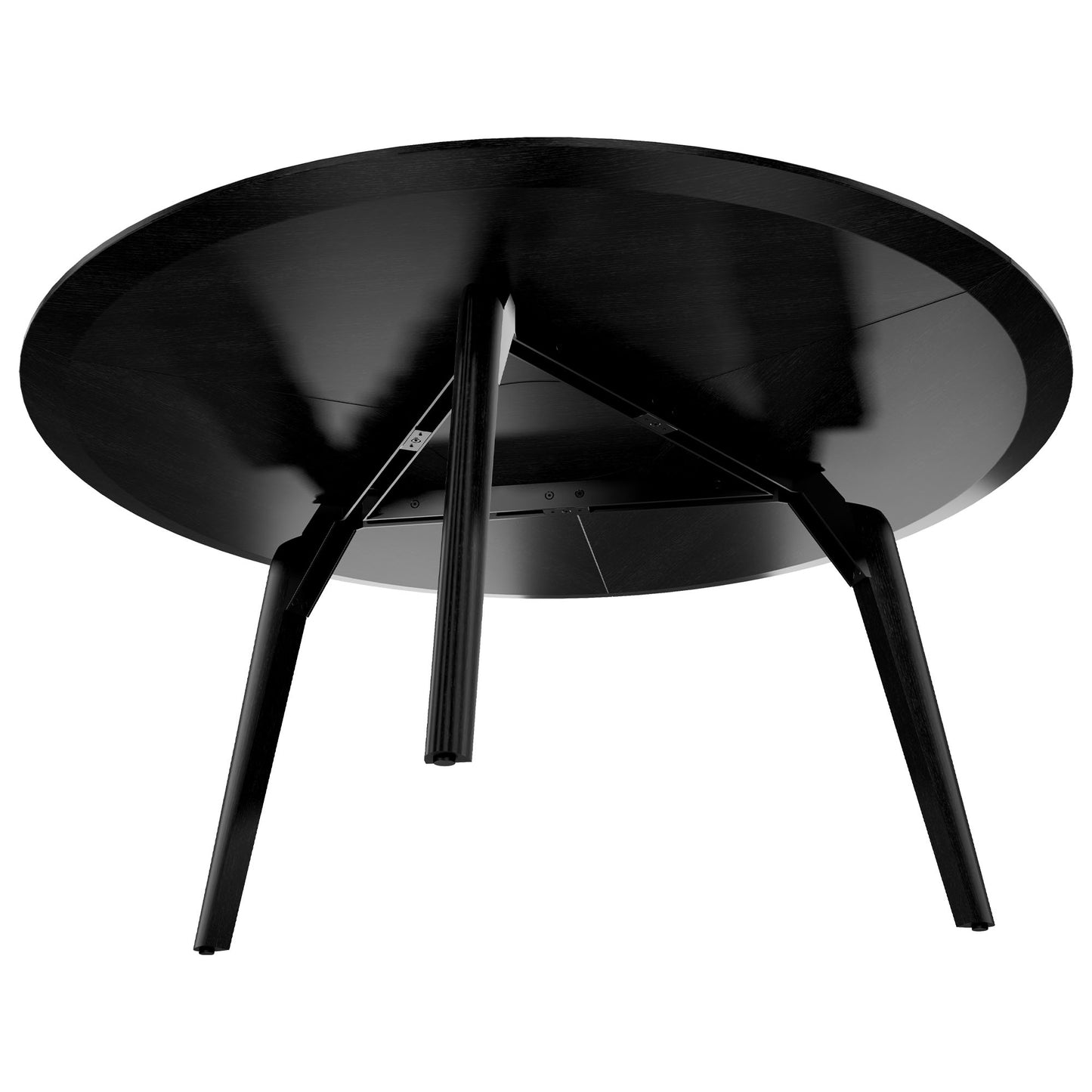 Table de réunion BRALCO RAIL | Rond, 1200 - 1600 mm (4 - 6 personnes), bois véritable, chêne noir