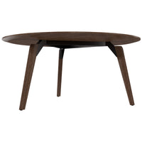 Bralco RAIL Tableau de réunion | Round, 1200 - 1600 mm (4 - 6 personnes), du vrai bois, du tabac en chêne