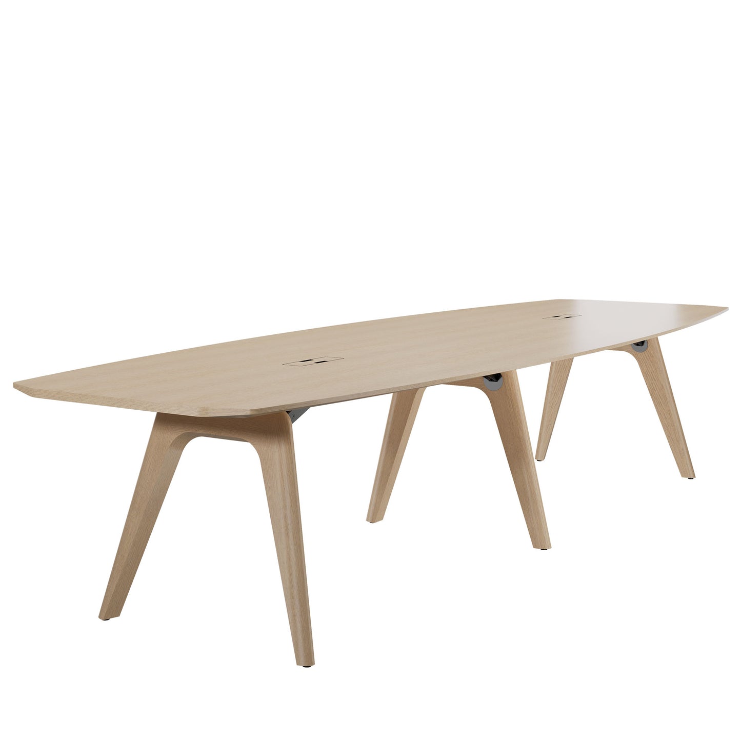 BRALCO RAIL conference table | 3600 x 1200 mm, natural oak