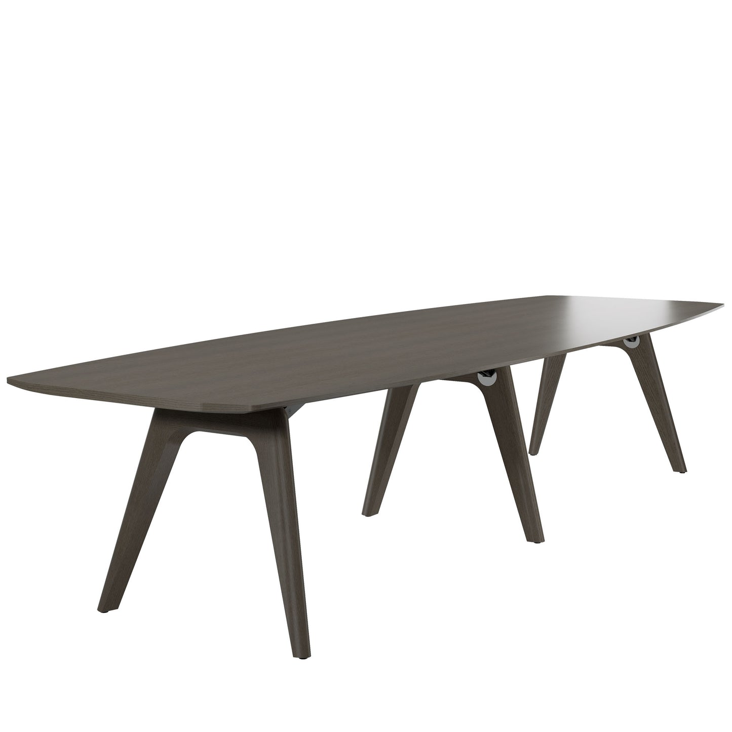 BRALCO RAIL conference table | 3600 x 1200 mm, dark gray oak