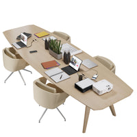 BRALCO RAIL conference table | 3600 x 1200 mm, natural oak