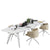 Bralco RAIL Conference table | 3600 x 1200 mm, oak white