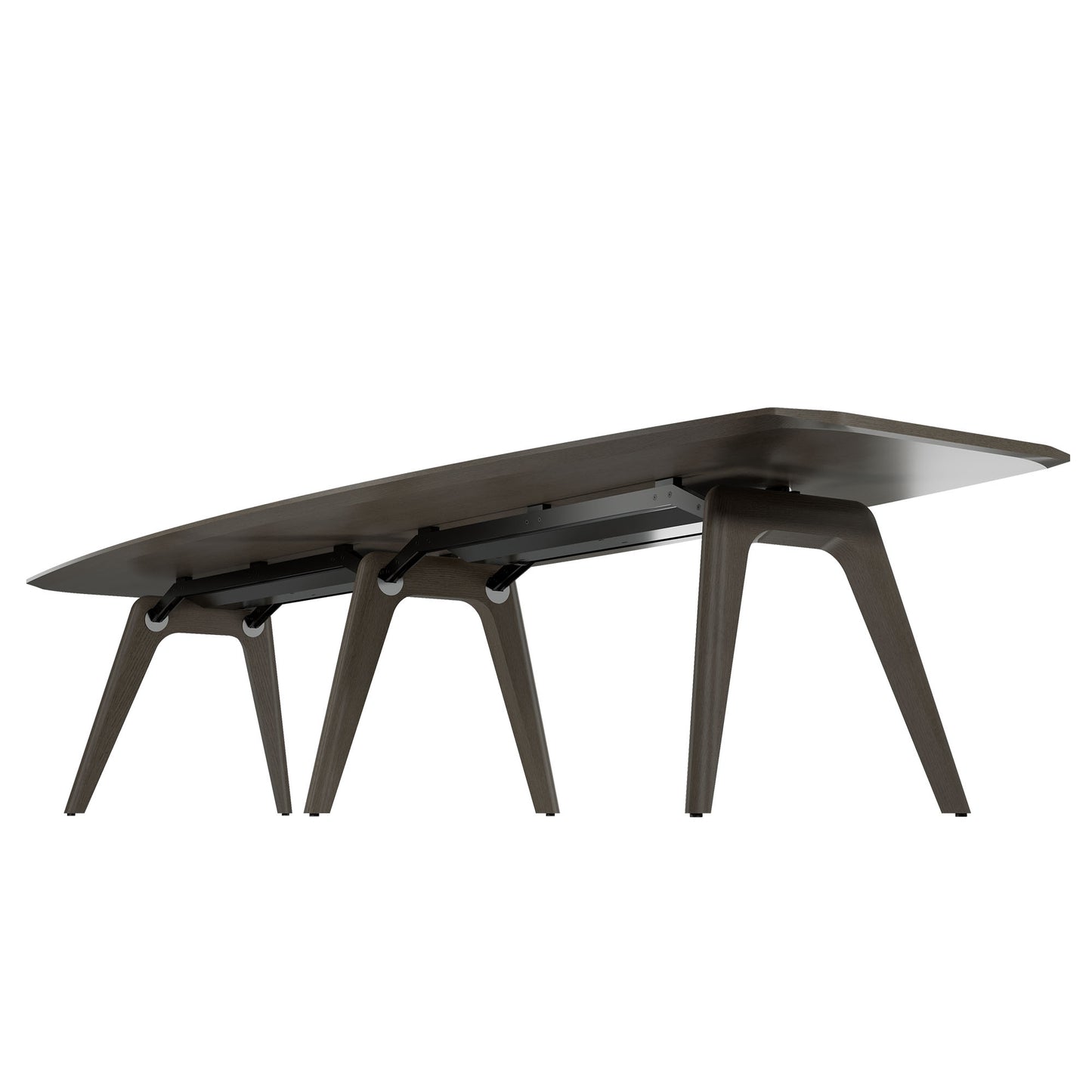 BRALCO RAIL conference table | 3600 x 1200 mm, dark gray oak