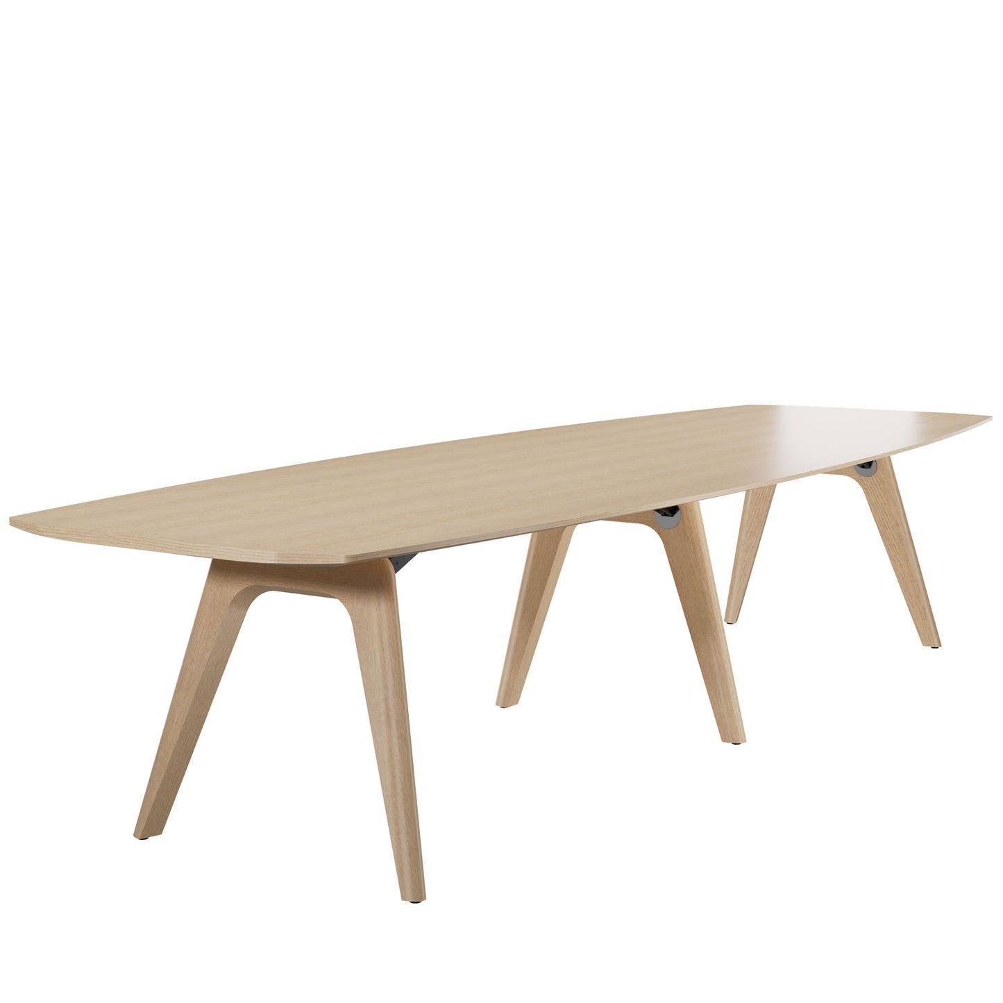 BRALCO RAIL conference table | 3600 x 1200 mm, natural oak