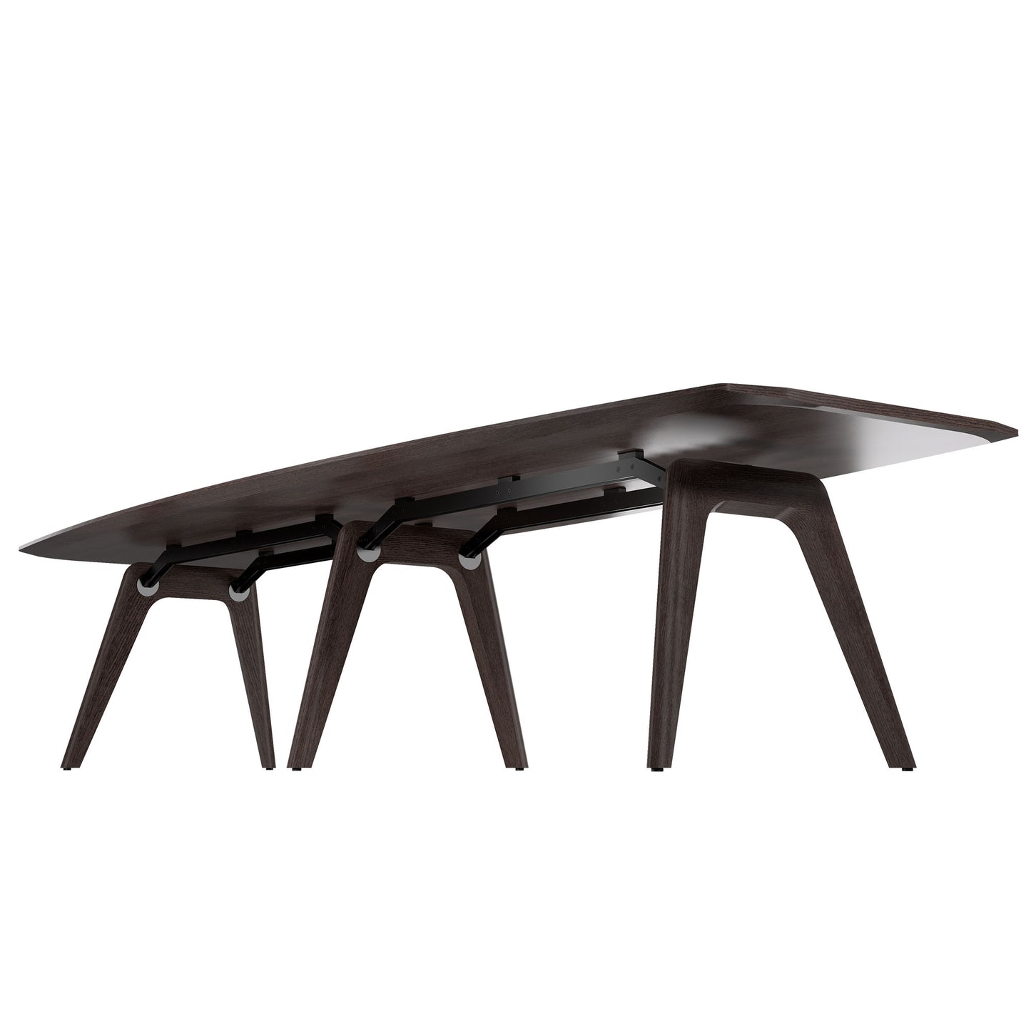 BRALCO RAIL conference table | 3600 x 1200 mm, carbon oak