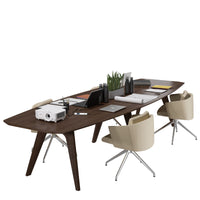 BRALCO RAIL conference table | 3600 x 1200 mm, tobacco oak