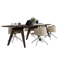 BRALCO RAIL conference table | 3600 x 1200 mm, tobacco oak