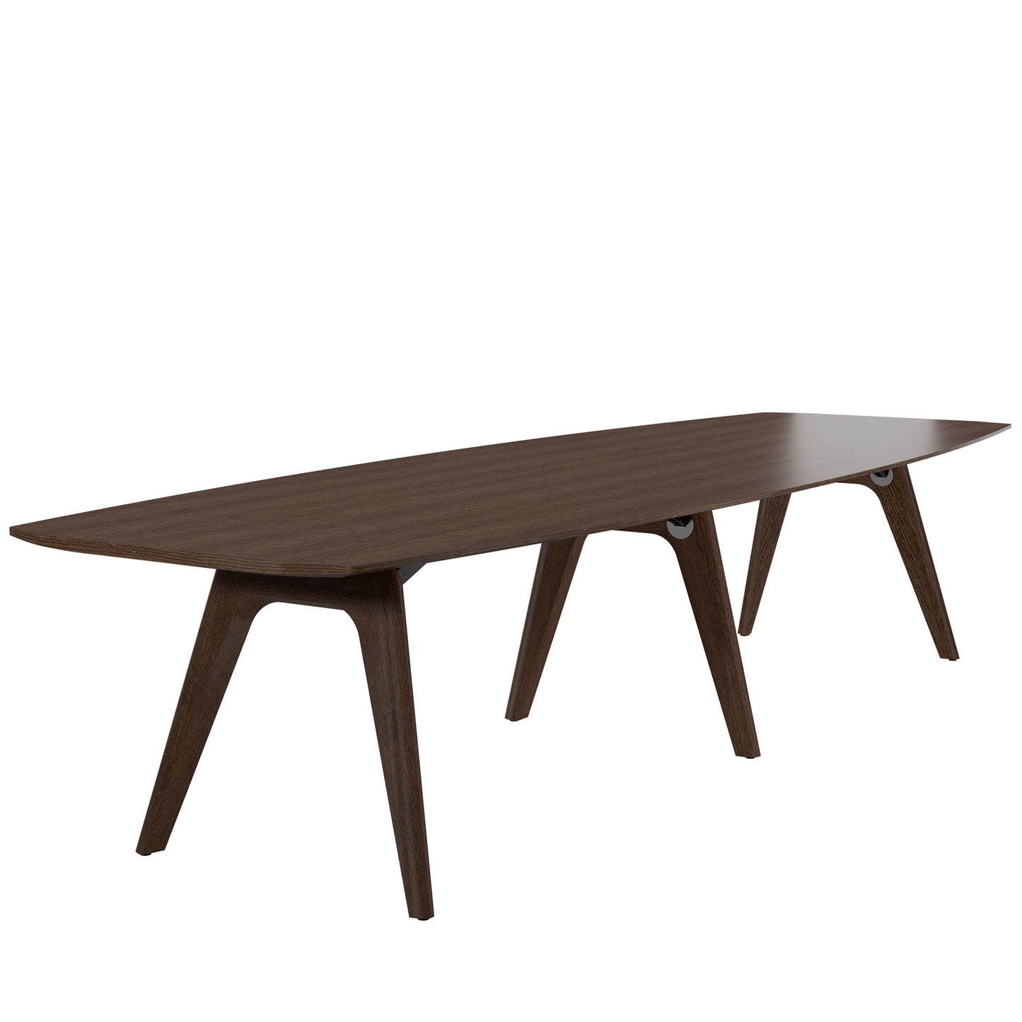 BRALCO RAIL conference table | 3600 x 1200 mm, tobacco oak