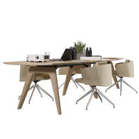 BRALCO RAIL conference table | 3600 x 1200 mm, natural oak