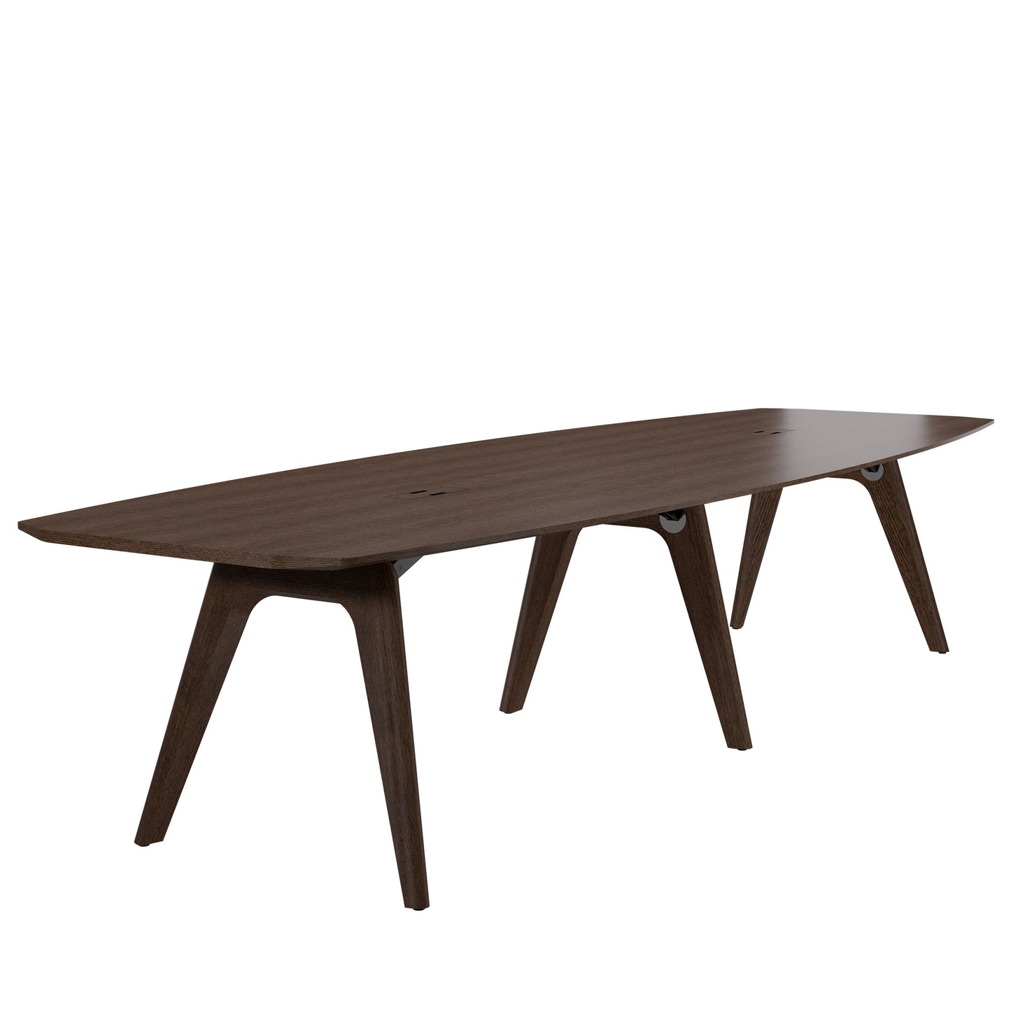 BRALCO RAIL conference table | 3600 x 1200 mm, tobacco oak