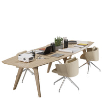 BRALCO RAIL conference table | 3600 x 1200 mm, natural oak