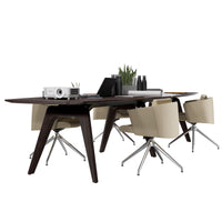 BRALCO RAIL conference table | 3600 x 1200 mm, carbon oak