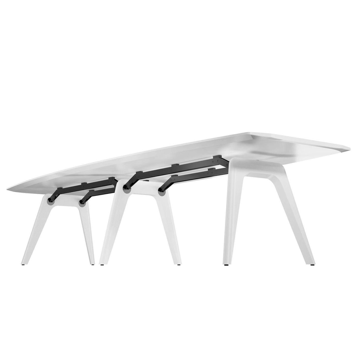 Bralco RAIL Conference table | 3600 x 1200 mm, oak white