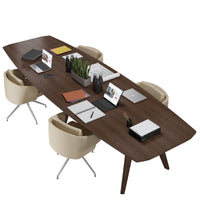 BRALCO RAIL conference table | 3600 x 1200 mm, tobacco oak