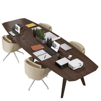 BRALCO RAIL conference table | 3600 x 1200 mm, tobacco oak