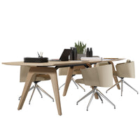 BRALCO RAIL conference table | 3600 x 1200 mm, natural oak