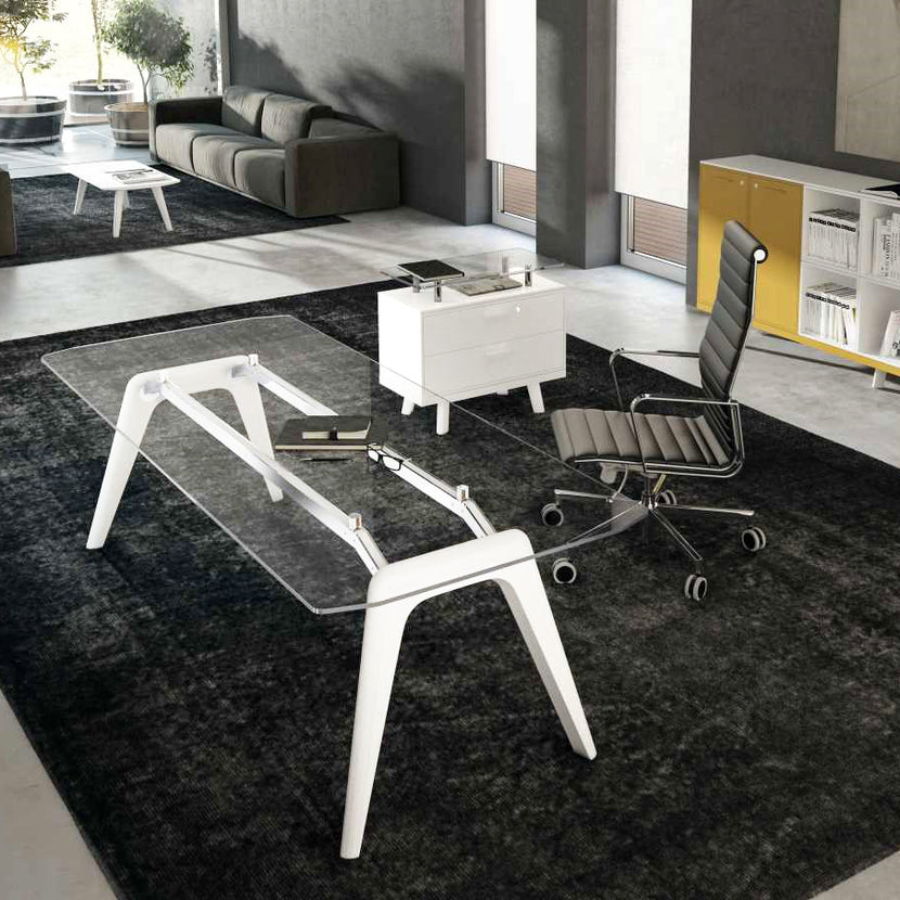 BRALCO RAIL desk | 1800 - 2400mm | Real wood, carbon oak