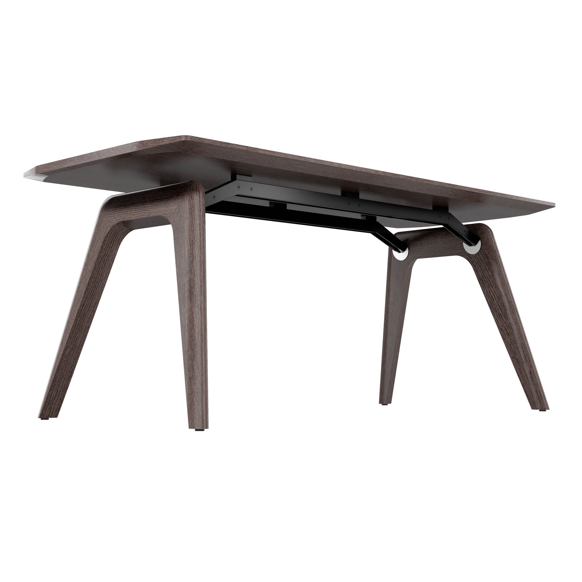 BRALCO RAIL desk | 1800 - 2400mm | Real wood, carbon oak