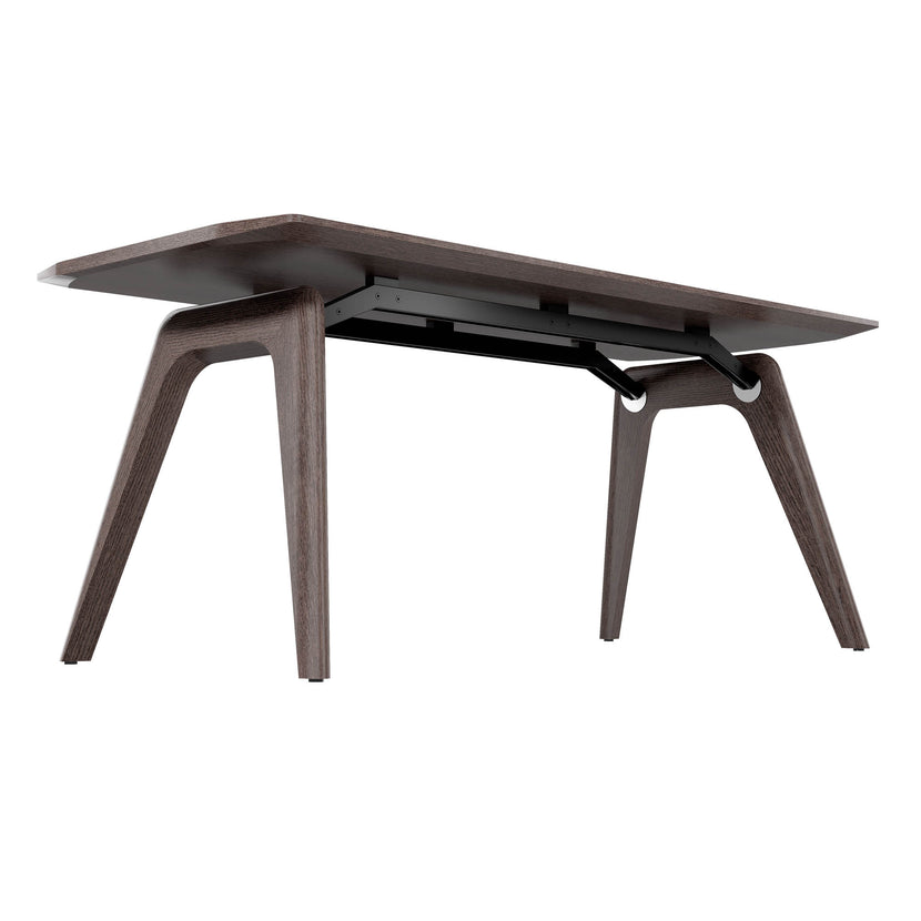 BRALCO RAIL desk | 1800 - 2400mm | Real wood, carbon oak