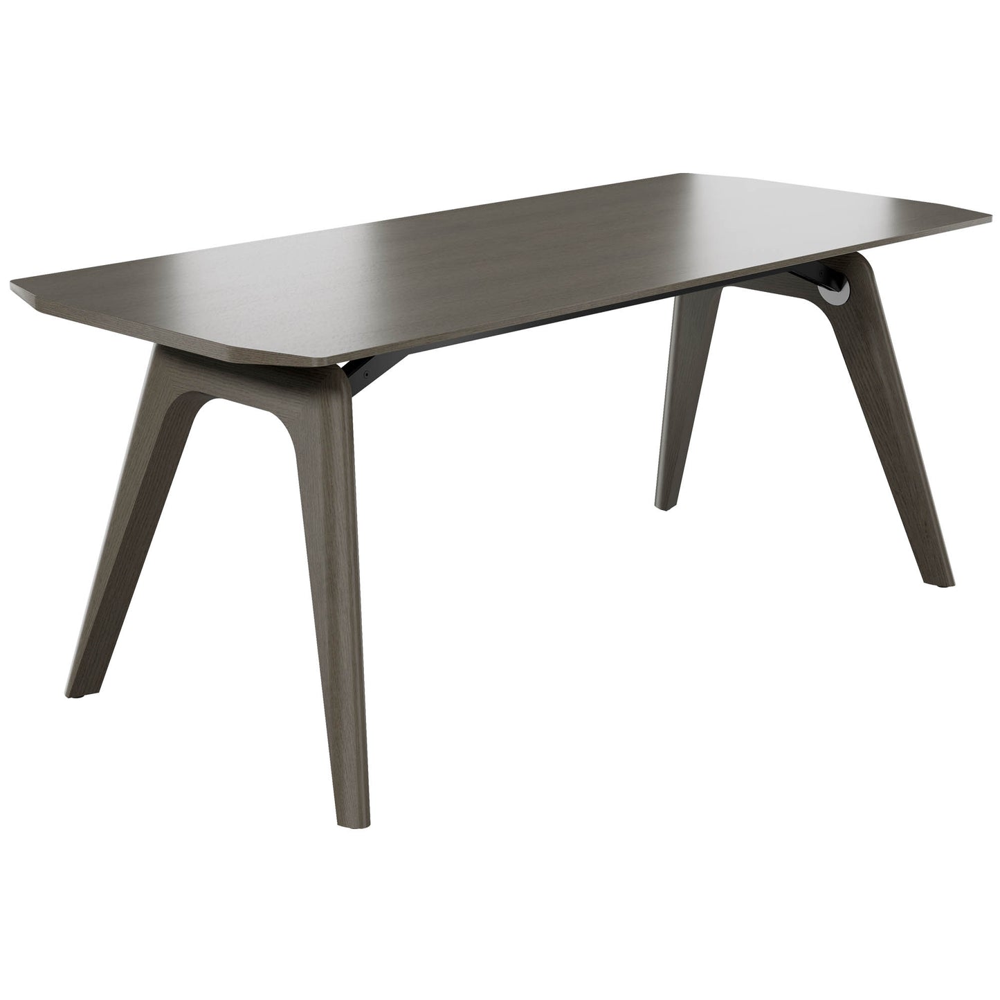 BRALCO RAIL desk | 1800 - 2400mm | Real wood, dark gray oak