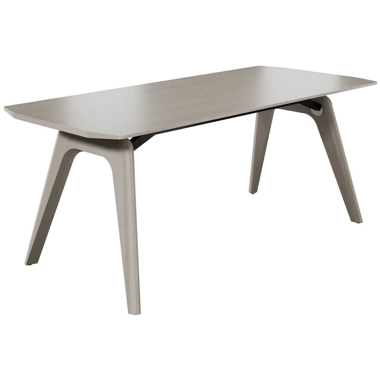 BRALCO RAIL desk | 1800 - 2400mm | Real wood, light gray oak