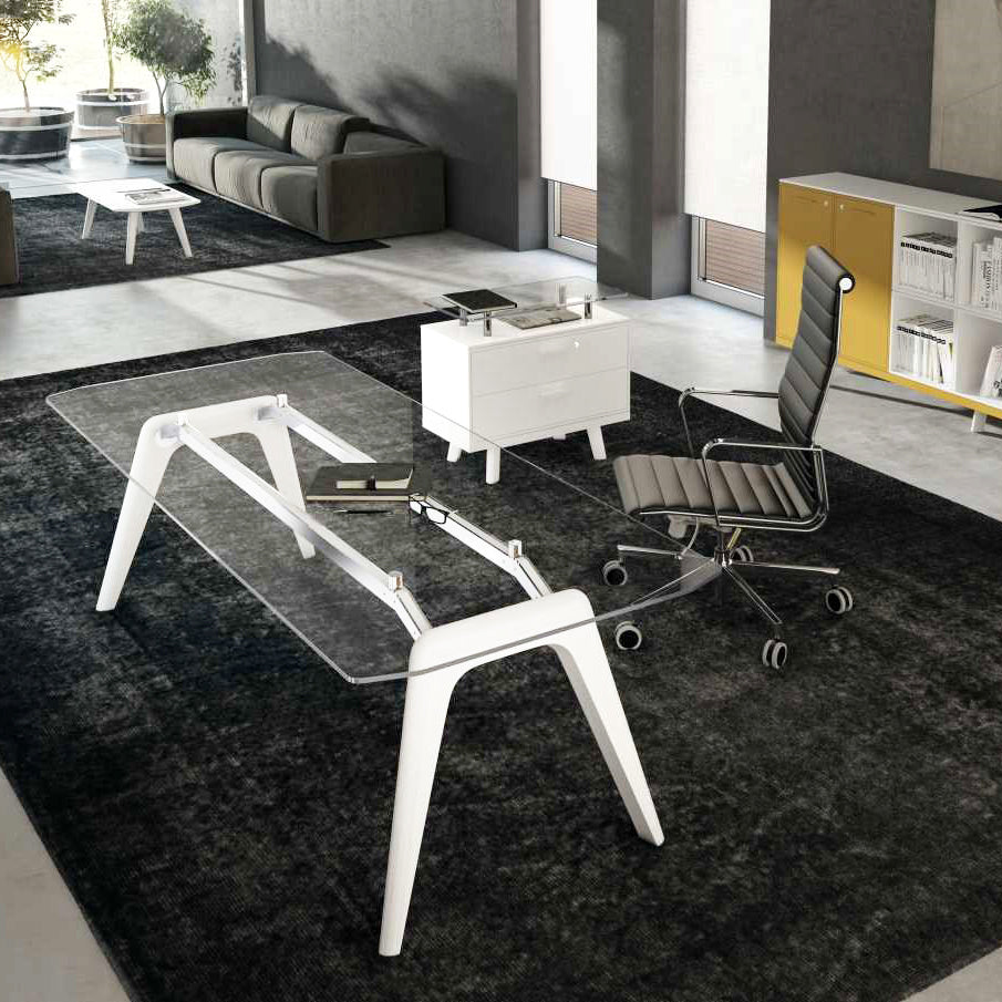 Bralco RAIL Scrivania | 1800 - 2400 mm | Vero legno, grigio chiaro di quercia