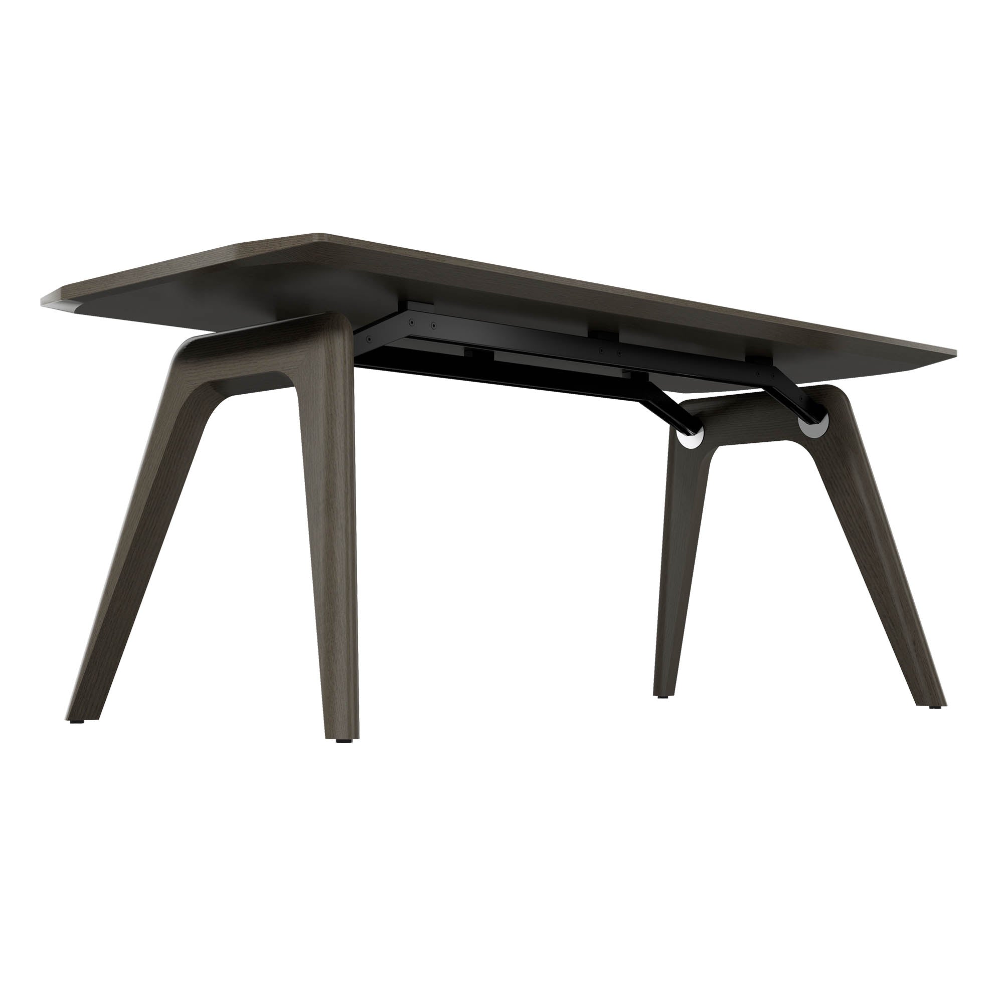 Bralco RAIL Bureau | 1800 - 2400 mm | Vrai bois, chêne gris foncé