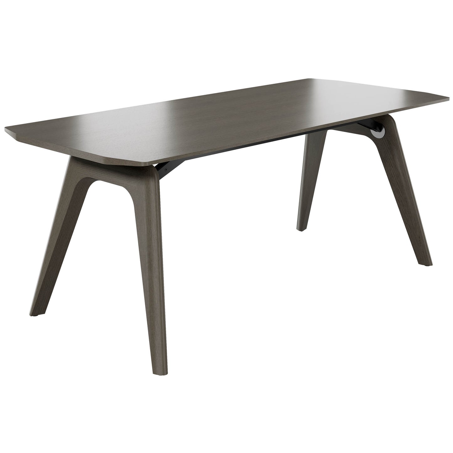 Bralco RAIL Bureau | 1800 - 2400 mm | Vrai bois, chêne gris foncé