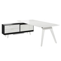 BRALCO Rail Desk | 1800 - 2400 mm, basboard intégré, bois réel, chêne blanc