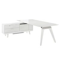 BRALCO Rail Desk | 1800 - 2400 mm, basboard intégré, bois réel, chêne blanc