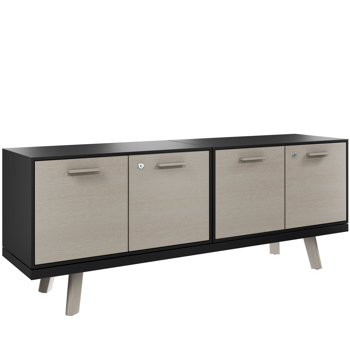 Bralco RAIL Lowboard | 1,5 oh, 1603 x 400 mm, gris clair en chêne