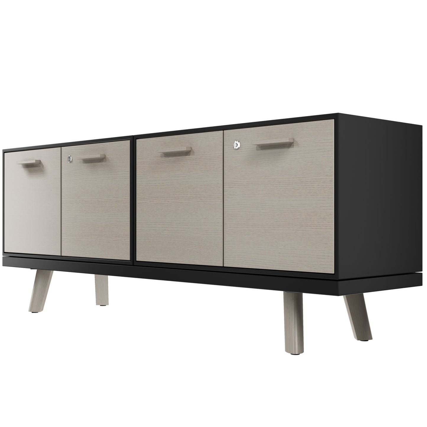 Bralco RAIL Lowboard | 1,5 oh, 1603 x 400 mm, gris clair en chêne
