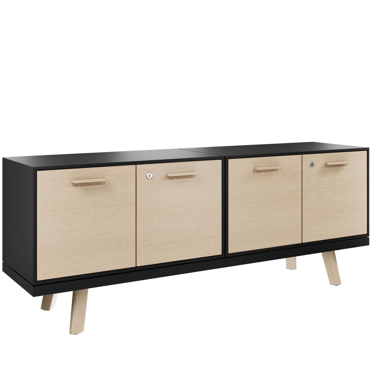 BRALCO RAIL Buffet bas | 1,5 OH, 1603 x 400 mm, chêne naturel