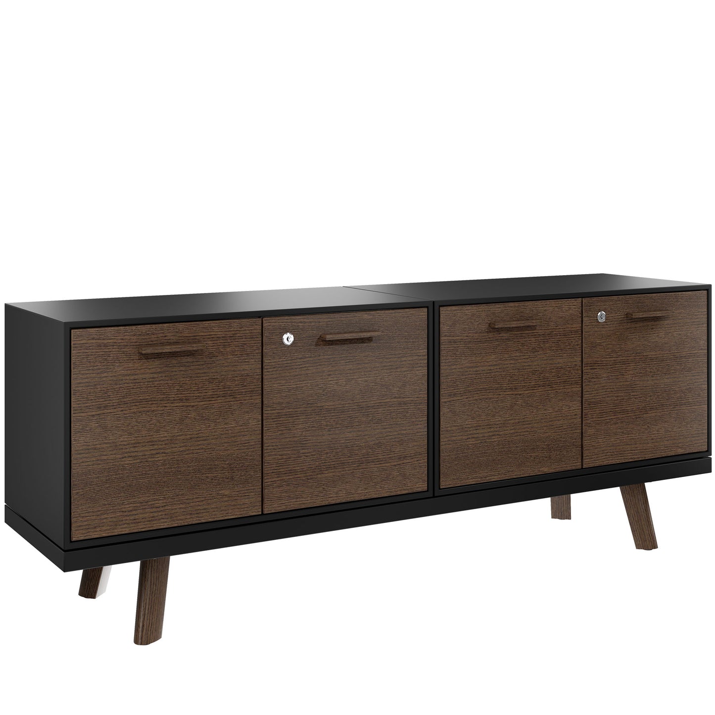 BRALCO RAIL Buffet bas | 1,5 OH, 1603 x 400 mm, chêne tabac