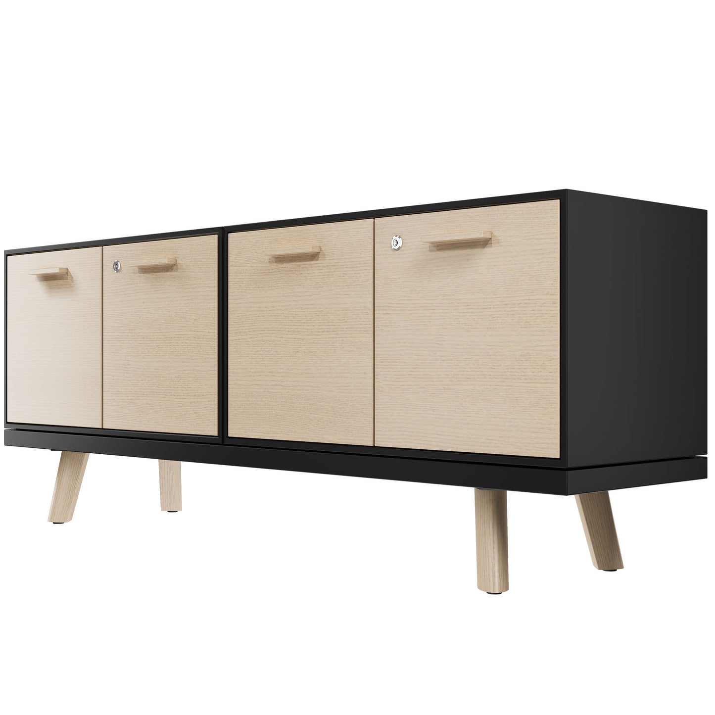 BRALCO RAIL Buffet bas | 1,5 OH, 1603 x 400 mm, chêne naturel