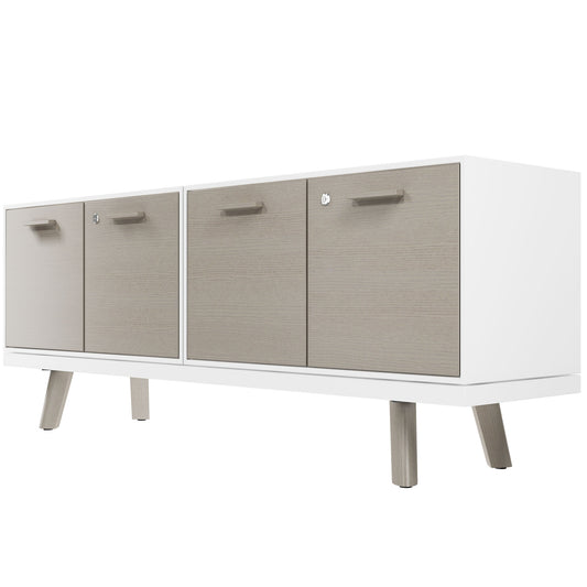 BRALCO RAIL Lowboard | 1.5 OH, 1603 x 400 mm, light gray oak