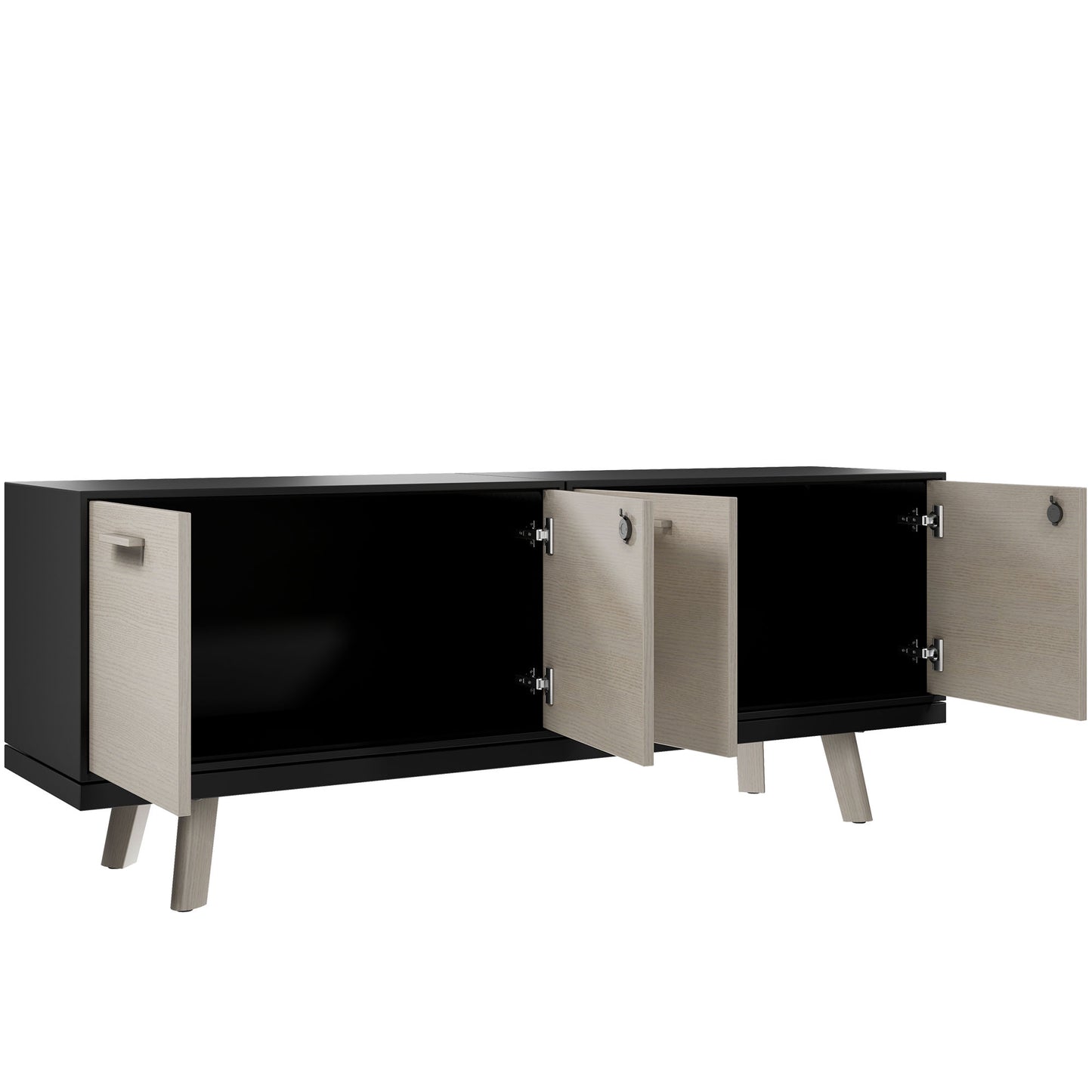 Bralco RAIL Lowboard | 1,5 oh, 1603 x 400 mm, gris clair en chêne